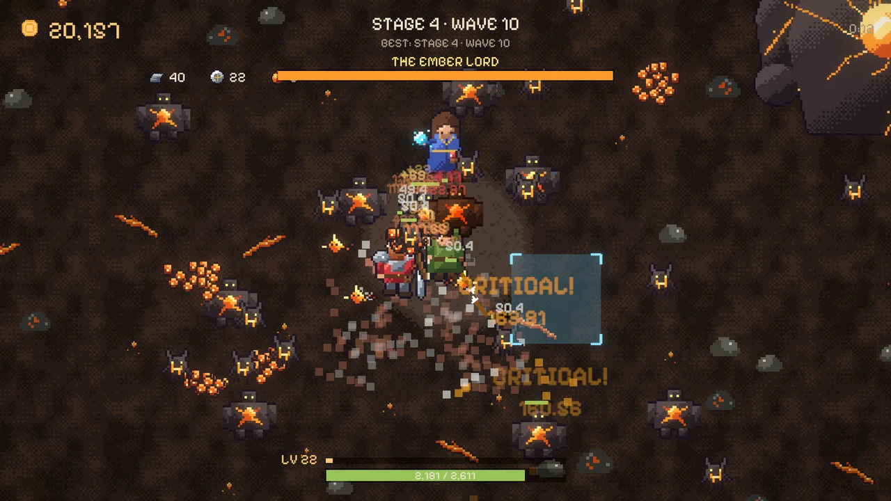 The Caldera of Ormaz, wave 39: the company holds the clearing while the Ember Lord walks in